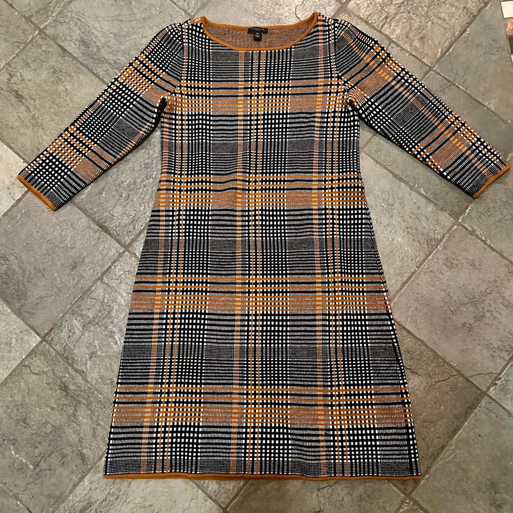 Ann Taylor Petite Wool Blend 3/4 Sleeve Work Dress XSP